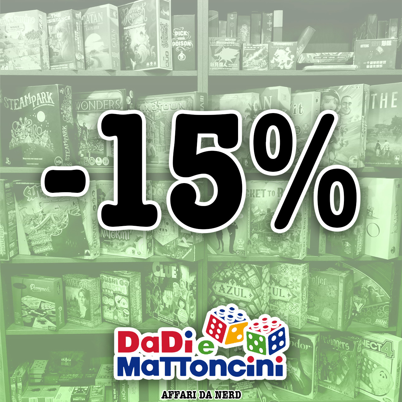 15% di sconto sui Giochi da Tavolo