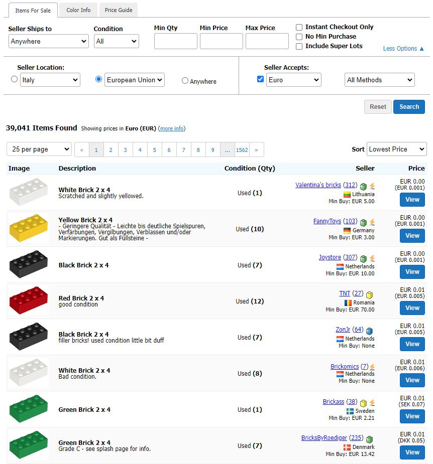 Mattoncini LEGO: guida all'acquisto